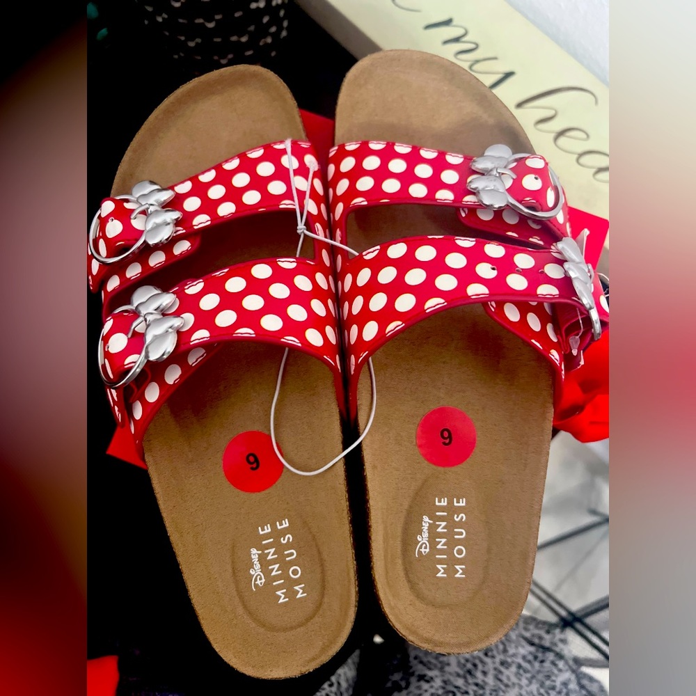 Disney Red and White Polka Dot Sandals